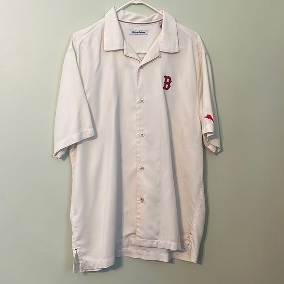 Tommy Bahama Boston Red Sox 100% Silk Button Up Shirt - Picture 2 of 9